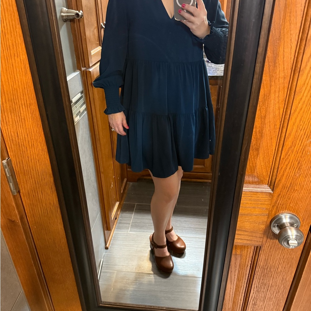 Elegant Teal Tiered Dress